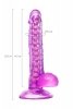 Realistic dildo A-Toys by TOYFA Celiam, TPE, purple, 20.5 cm